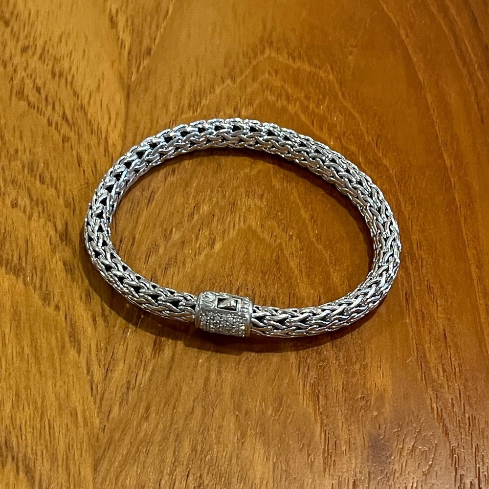 John Hardy icon diamond silver bracelet